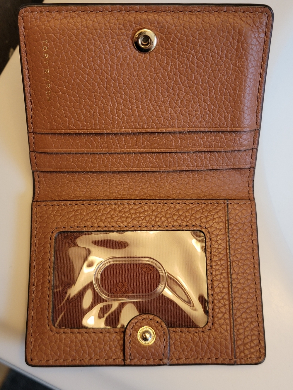 Tory Burch Embossed Leather  Wallet - Brown - Picture 3 of 6